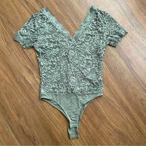 Nanamacs Olive Lace Bodysuit